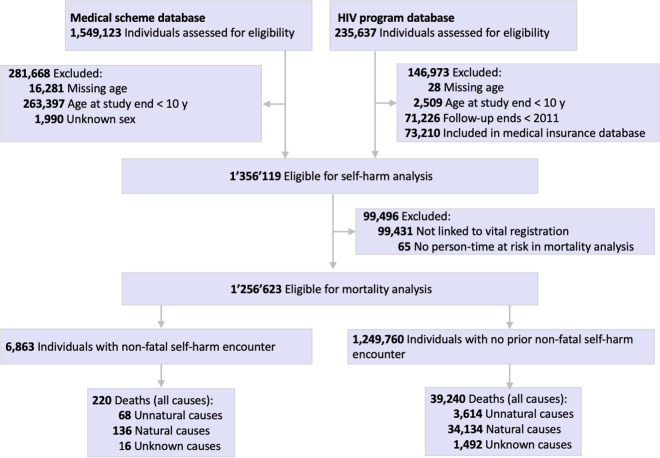 Incidence and prognostic factors of self-harm and subsequent unnatural death in South Africa: A cohort study.