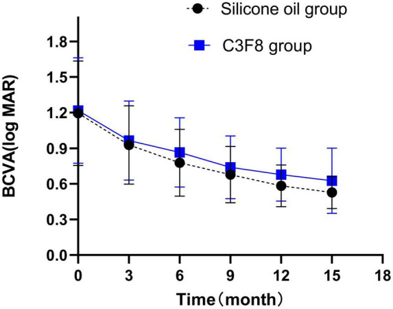 Comparison of the effectiveness of vitrectomy with silicone oil or perfluoropropane tamponade for myopic foveoschisis with foveal detachment.