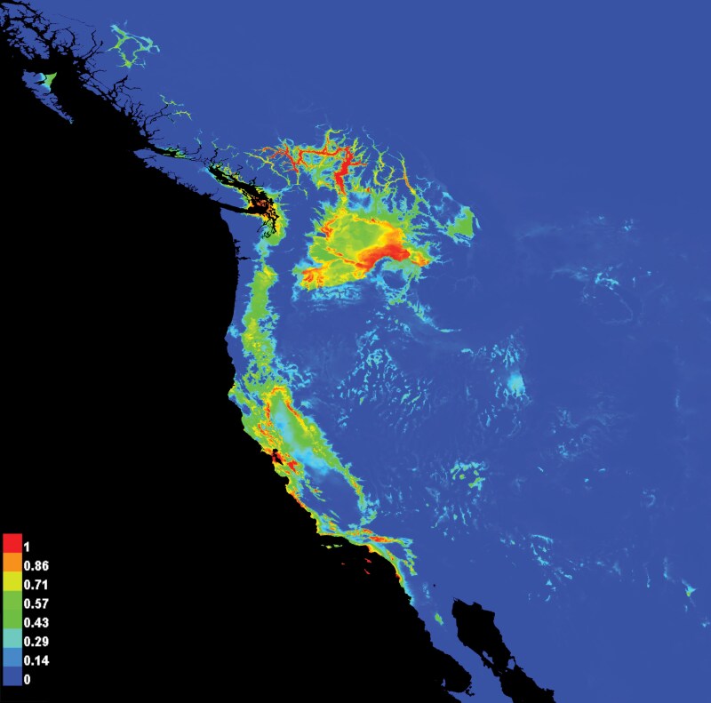 Current and future ecological niche of Dermacentor similis Lado (Acari: Ixodidae) in western North America.