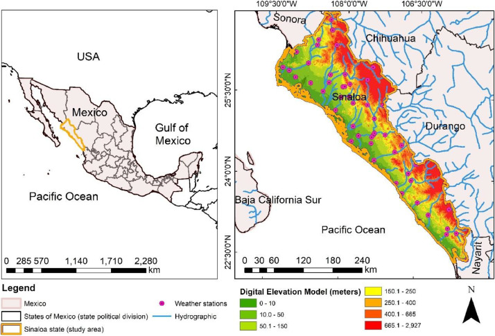 92-year meteorological datasets from 50 meteorological stations in Sinaloa, Mexico with daily, monthly, and yearly resolutions.