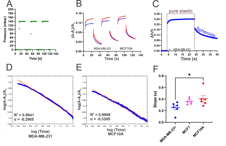 Viscoelastic properties of tumor spheroids revealed by a microfluidic compression device and a modified power law model.