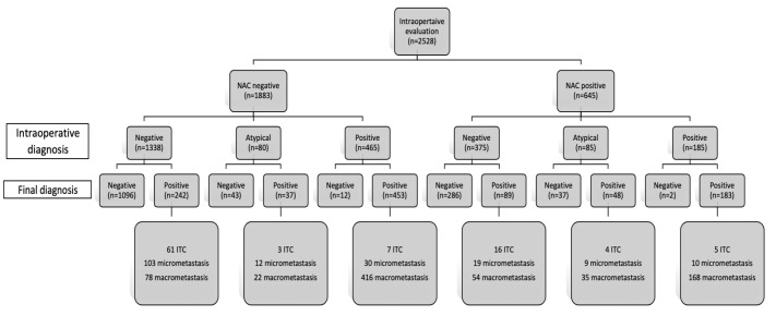 Accuracy of Intraoperative Sentinel Lymph Node Evaluation by Imprint Cytology in Breast Cancer: A 12-Year Single Center Experience With 2,528 Patients.