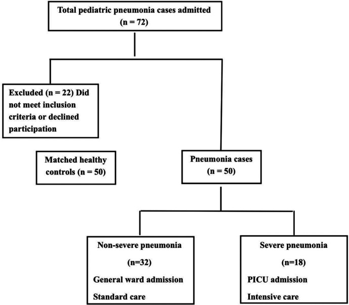 Diagnostic and prognostic utility of salivary and serum procalcitonin, interleukin-6, and interleukin-10 in pediatric pneumonia: a prospective case-control study.