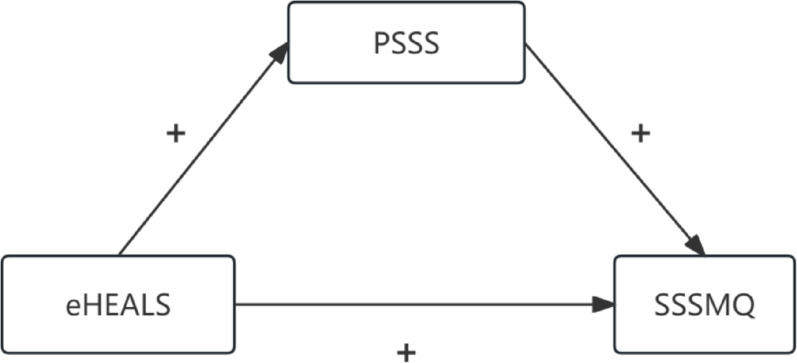 The mediating effect of perceived social support between e-health literacy and self-management ability in elderly stroke patients: a cross-sectional survey.