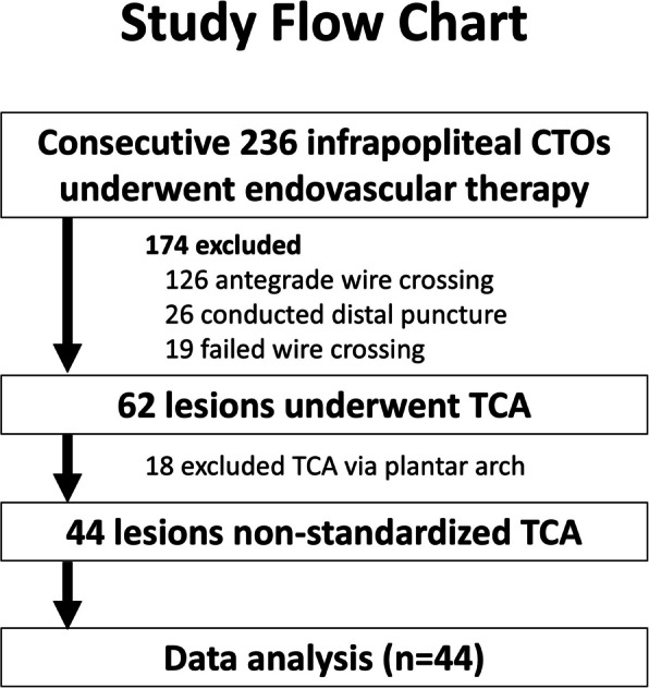 Efficacy and safety of Trans-collateral revascularization of infrapopliteal vessels: A Single-center retrospective study.