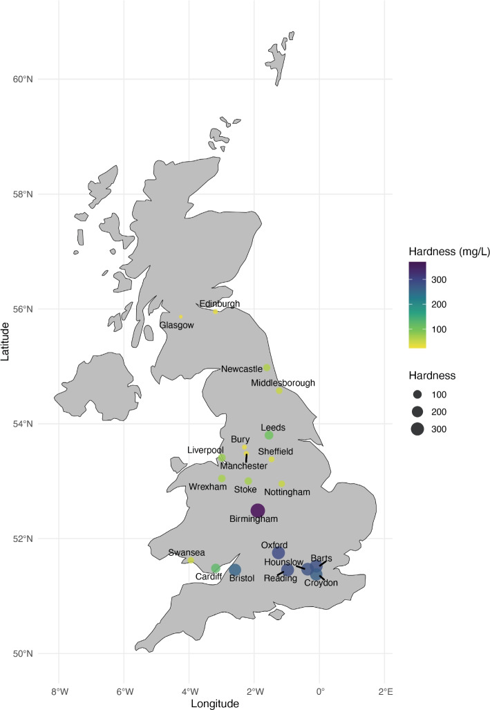 A study of the protective association of hard water on ulcerative colitis and Crohn's disease: a cross-sectional and cohort study of 481,468 participants in the UK Biobank.