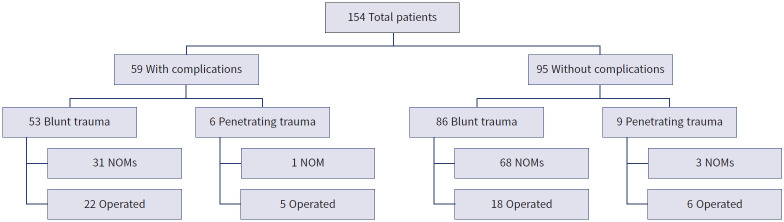 Assessing the outcomes and complications of abdominal trauma using the adapted Clavien-Dindo in trauma scoring system in a tertiary hospital: an observational study.