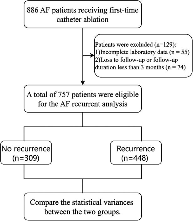 Prognostic value of inflammatory indices for atrial fibrillation recurrence after cryoablation: a cohort study.