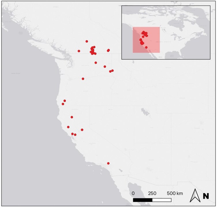 Current and future ecological niche of Dermacentor similis Lado (Acari: Ixodidae) in western North America.