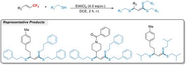 EtAlCl2-promoted defluorinative thiolation of α-trifluoromethyl alkenes