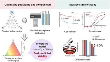 Optimization of modified atmosphere packaging for shelf-life extension of freeze-dried kimchi starter culture