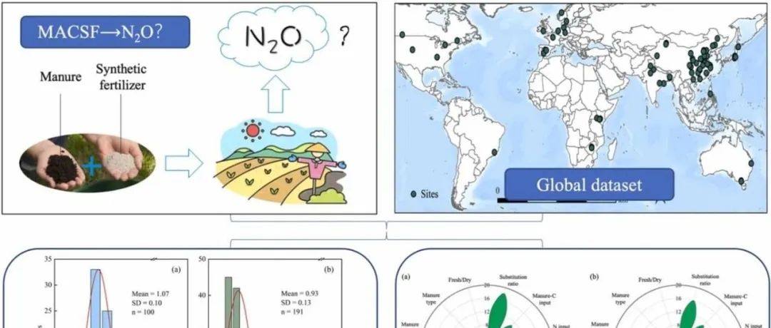 全球尺度Meta分析丨FIELD CROP RES：部分用动物粪便替代合成肥料是可行的N2O减排方案吗？