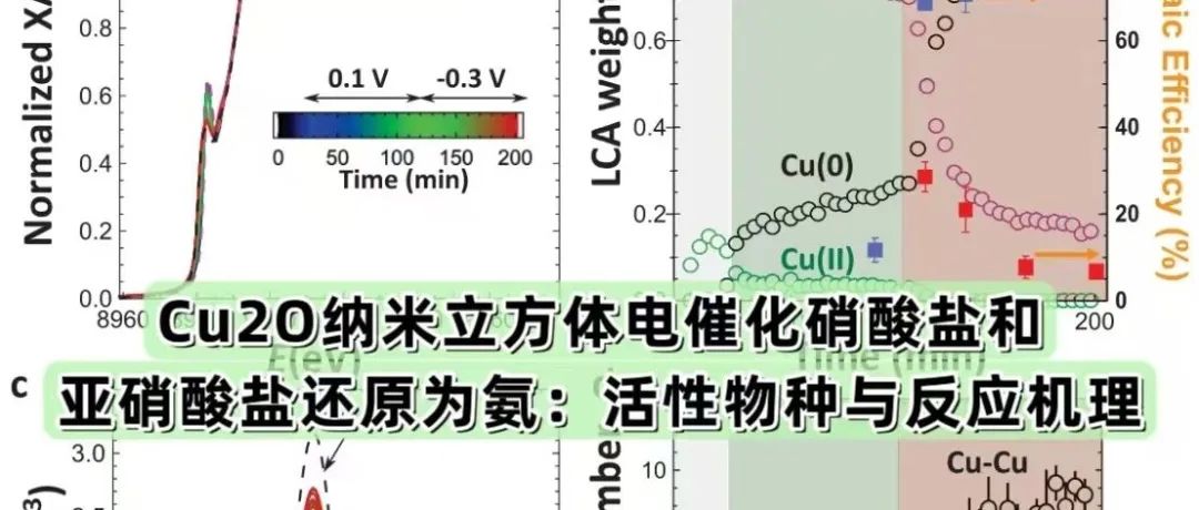 文献分享 | JACS：Cu2O纳米立方体电催化硝酸盐和亚硝酸盐还原为氨：活性物种与反应机理