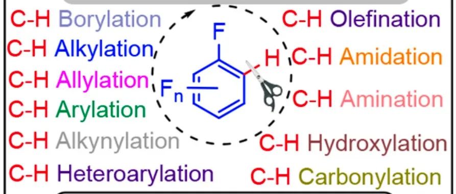 综述｜过渡金属催化下｜氟芳烃邻位C-H键反应