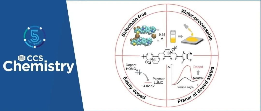 【CCS Chem.】北京大学雷霆：具有高掺杂态平面性的n型阳离子骨架聚合物热电材料