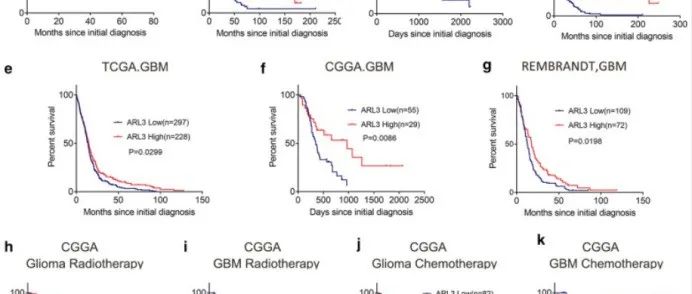 [文献分享]ARL3下调并作为神经胶质瘤的预后生物标志物