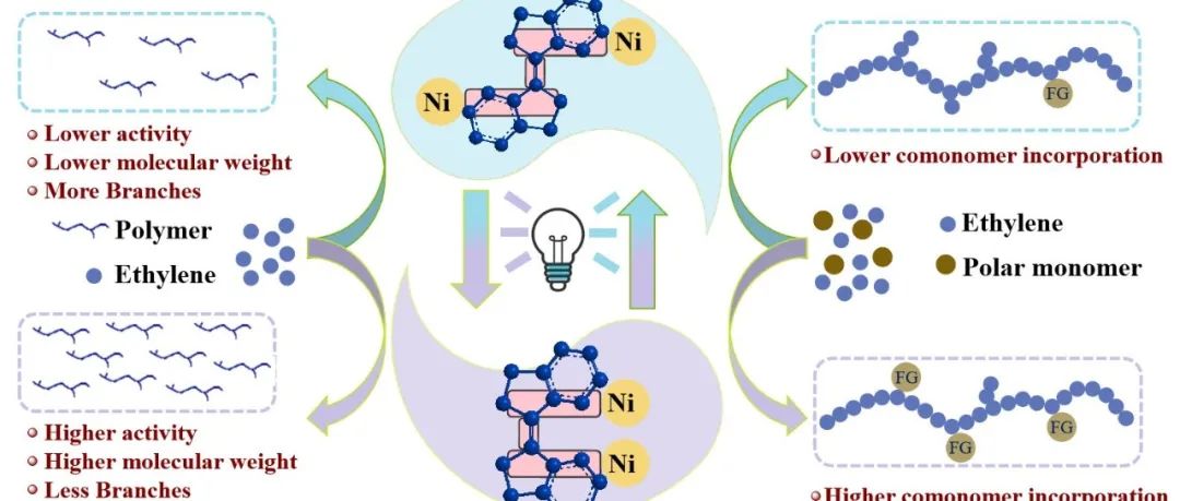 郑州大学姜辉/龚军芳教授＆中科大陈昶乐教授：光响应型双核镍催化剂用于功能化聚烯烃的精细化合成