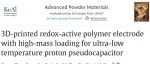 南京航空航天大学申来法Advanced Powder Materials：超低温下高效能的3D打印聚合物电极超级电容器