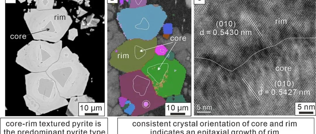 Geosci.Front.|中国科学院地球化学研究所谢卓君团队通过晶体学分析揭示外延生长是卡林型金矿核边结构黄铁矿形成的主要机制