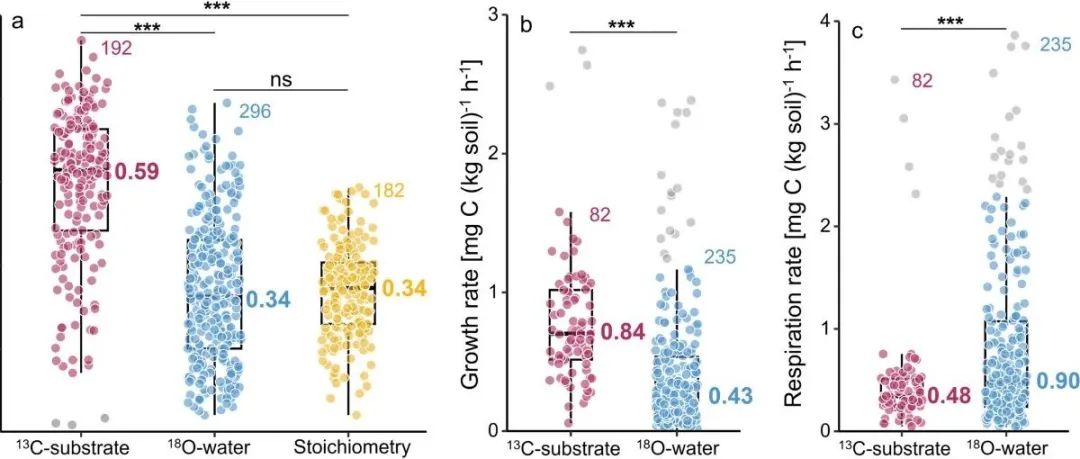 全球尺度评估丨GLOBAL CHANGE BIOL：土壤微生物的碳利用效率和生长速度