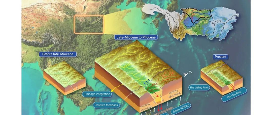 The Innovation Geoscience | 差异性构造抬升驱动秦岭地区大规模水系重组