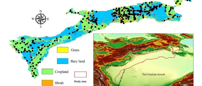 【文献精选】SCI TOTAL ENVIRON｜基于随机森林的电磁感应和遥感多深度土壤盐分特征研究——以新疆南部塔里木河流域为例