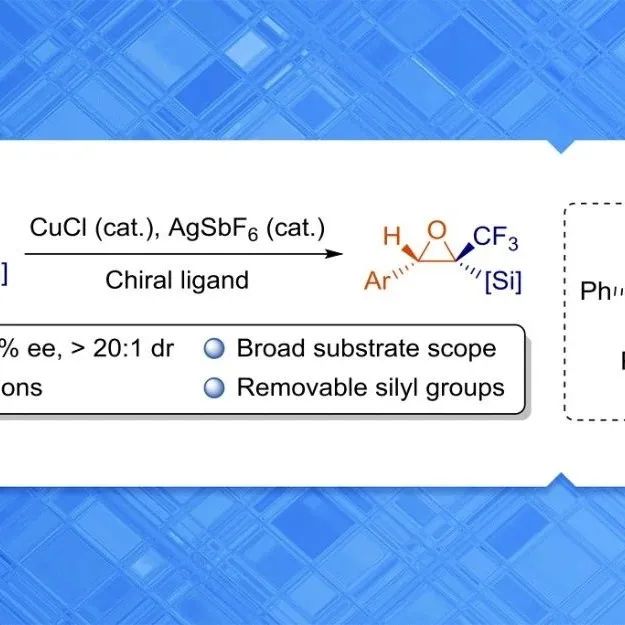 2.21-【Angew】武汉大学沈晓课题组： Cu(I) 催化醛与α-三氟甲基重氮硅烷的对映选择性环氧化反应