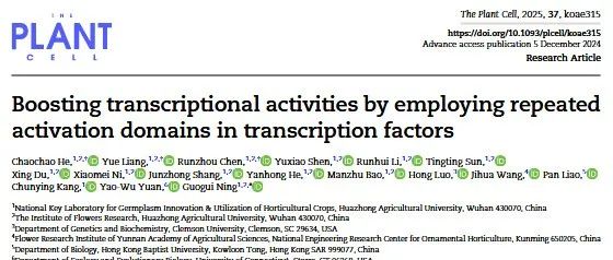 文献分享 | 通过在转录因子中使用重复激活域来提高转录活性