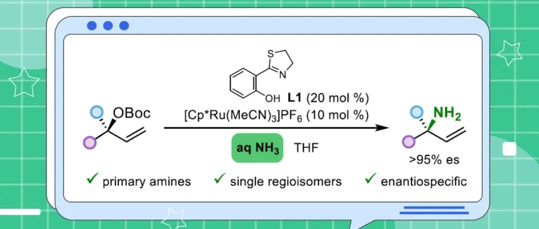 【JACS】JACS主编Carreira最新发布：氨水作为氮源，构建手性一级胺