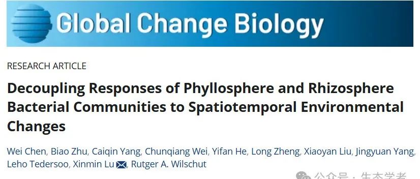 华中农业大学卢新民课题组在Global Change Biology发文！