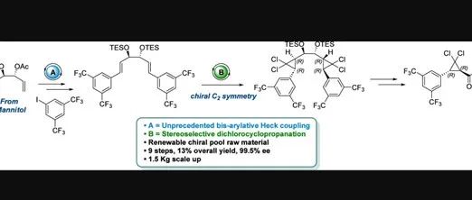 Stereoselective Synthesis of Cyclopropane Carboxylic Acid