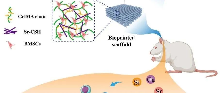 用于3D生物打印的骨免疫调节生物墨水实现临界尺寸骨缺损再生