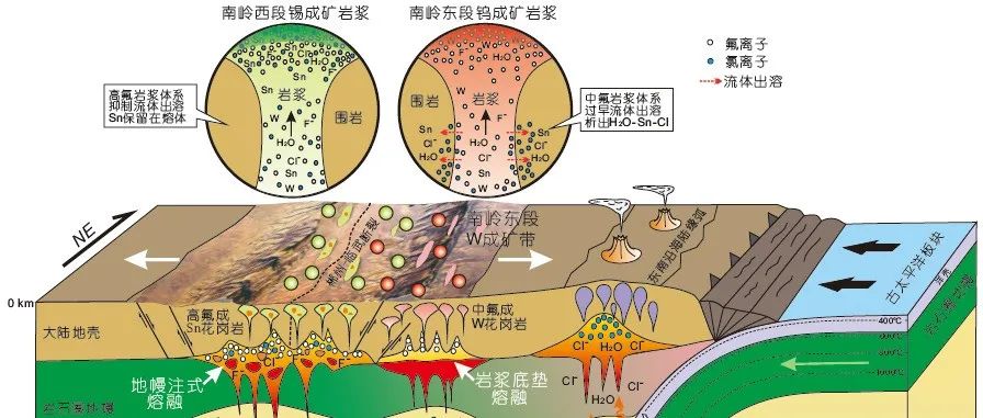 岩浆中的氟对钨锡成矿解耦的控制