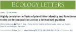 Ecology&#8239;Letters | 植物凋落物种类与功能性状对分解速率的高度一致性影响：跨纬度全互换实验
