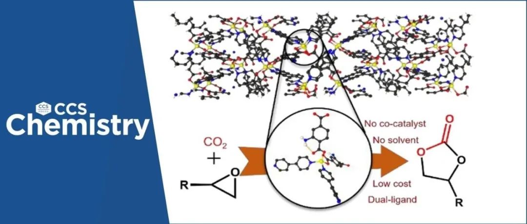 【CCS Chem.】中国科学技术大学熊宇杰：催化CO&#8322;环加成的双配体MOF