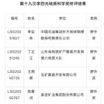 2025年：第十九届李四光地质科学奖终评结果