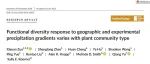 Functional Ecology | 自然与实验降水梯度下植物群落功能性多样性的响应因群落类型而异