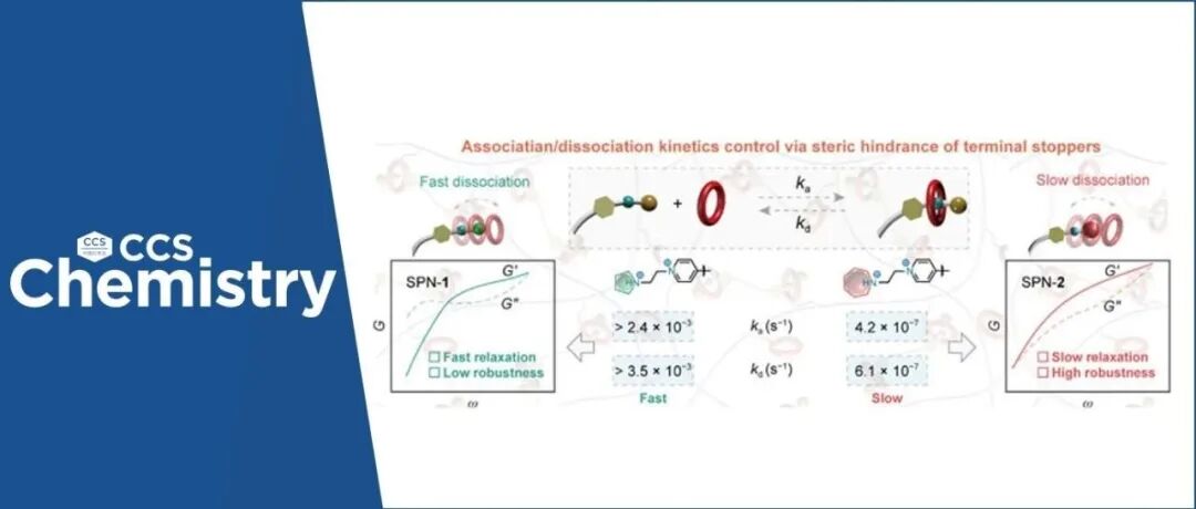 【CCS Chem.】上海交通大学张照明/颜徐州团队：空间位阻调控超分子解离动力学及材料性能