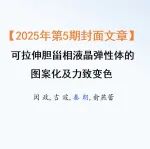 功能高分子学报｜封面文章：可拉伸胆甾相液晶弹性体的图案化及力致变色