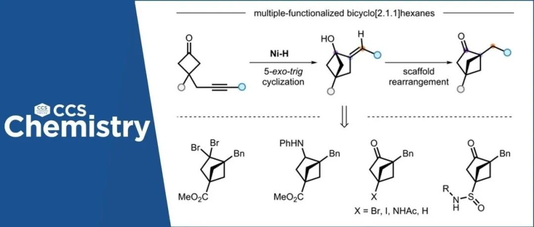 【CCS Chem.】 武汉大学刘文博：镍催化炔基环丁酮的区域选择性氢金属化环化合成双环[2.1.1]己烷