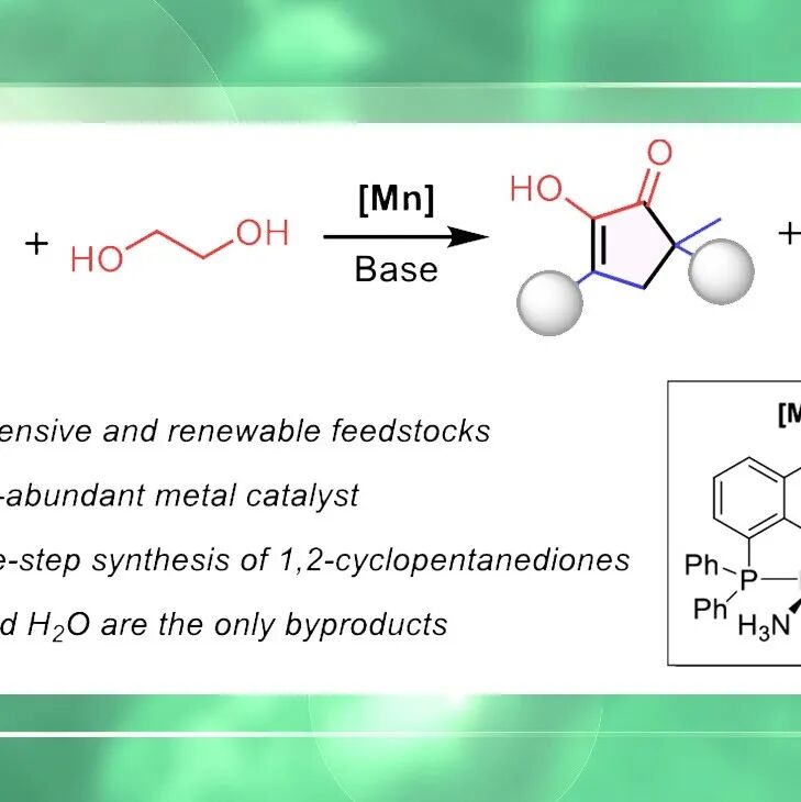 【JACS】魏茨曼科学研究所David Milstein院士：乙二醇与仲醇脱氢环化一步合成1,2-环戊二酮