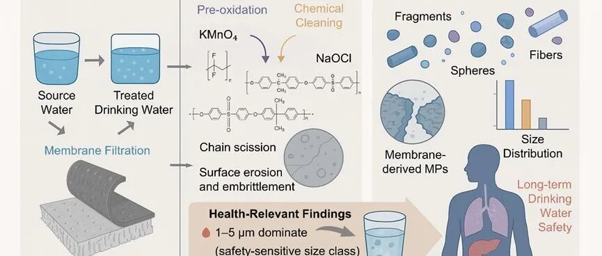 哈尔滨工业大学马军院士团队鲍现课题组WR：净化还是污染？追踪膜源微塑料释放，守护长期饮用水安全