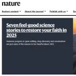 Nature重磅发布：七个令人振奋的科学故事，重拾你对2025年的信心！