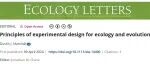Ecology Letters | 生态学与演化实验设计原则