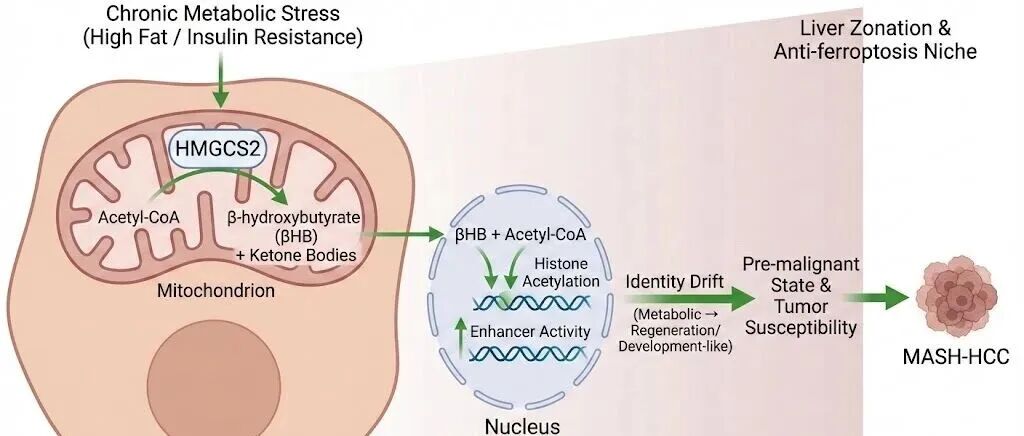 【2026国自然青C】HMGCS2介导的“酮体-表观遗传”耦联驱动慢性代谢应激下肝细胞身份漂移及MASH相关肝癌易感机制研究