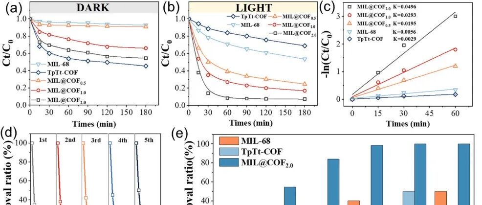 缺陷工程的微电/化学管（COF）S 方案异质结，采用双通道电荷传输，实现超高效太阳能驱动重金属修复