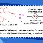 【Org. Lett.】江苏师大谭伟/西南交大彭羽：吲哚炔烃参与的催化不对称Povarov型环加成反应构建手性氮杂螺烯骨架