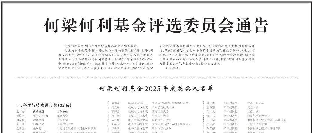 祝贺！食品领域！中国农科院质标所王静教授荣获“何梁何利基金科学与技术进步奖”！
