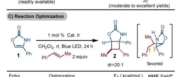 印第安纳大学化学系M. Kevin Brown教授组：光诱导能量转移催化实现噁唑酮和烯烃的环加成反应