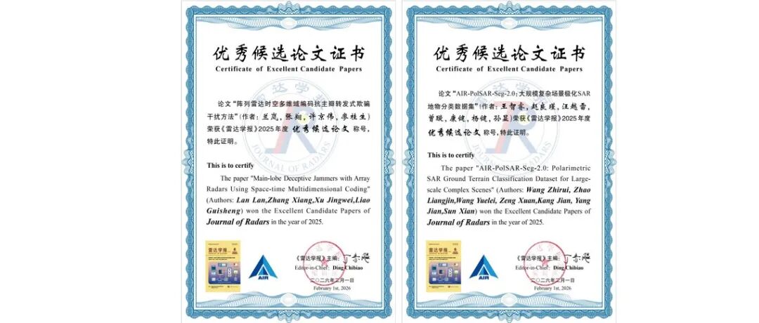 《雷达学报》2025年度优秀论文发布